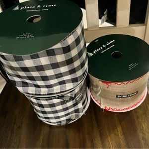 Wire craft ribbon buffalo check buffalo plaid and burlap